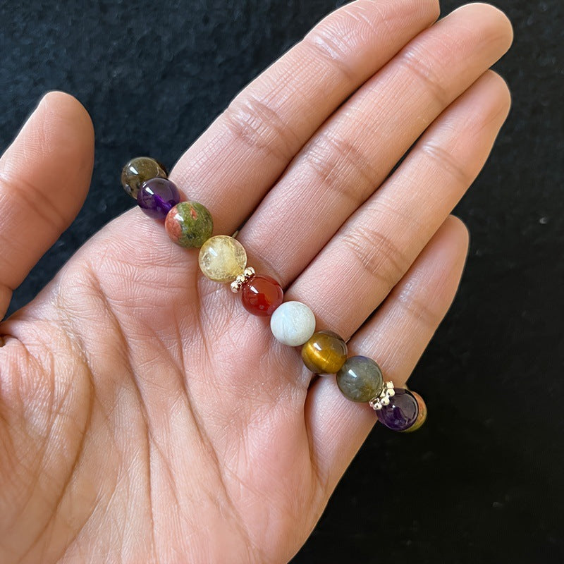 Popular Colored Stone Crystal Opal Beads Bracelet
