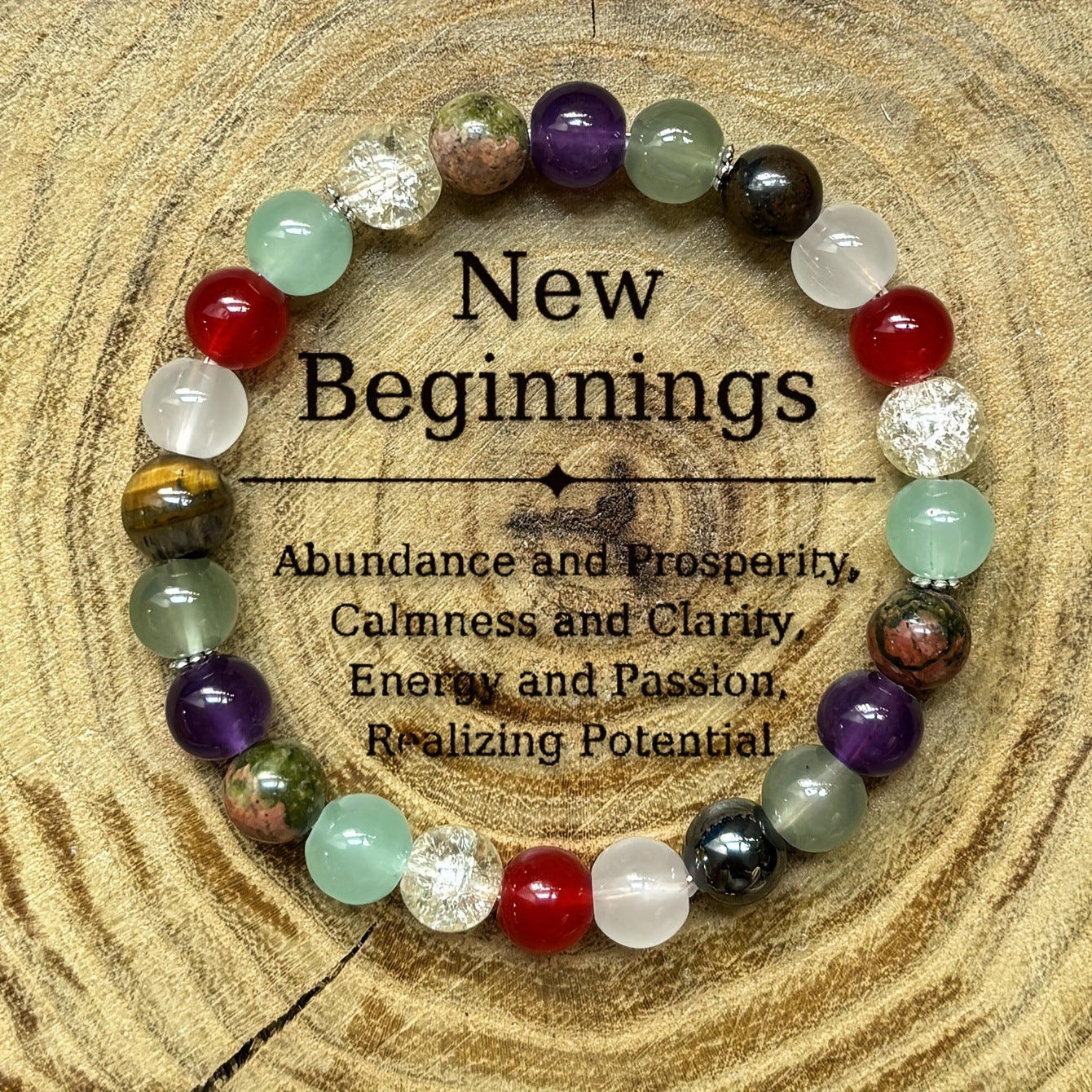 Popular Colored Stone Crystal Opal Beads Bracelet