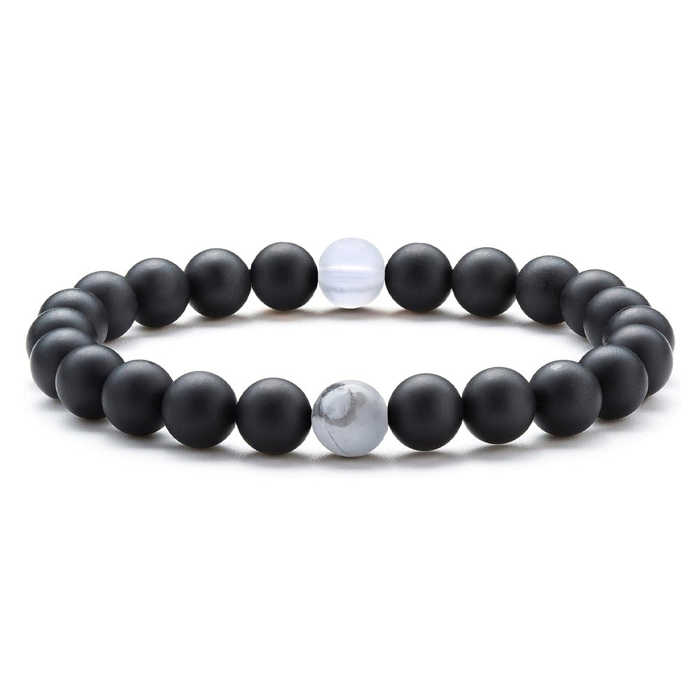 Tiger Eye Volcanic Rock Yoga Beaded Bracelet