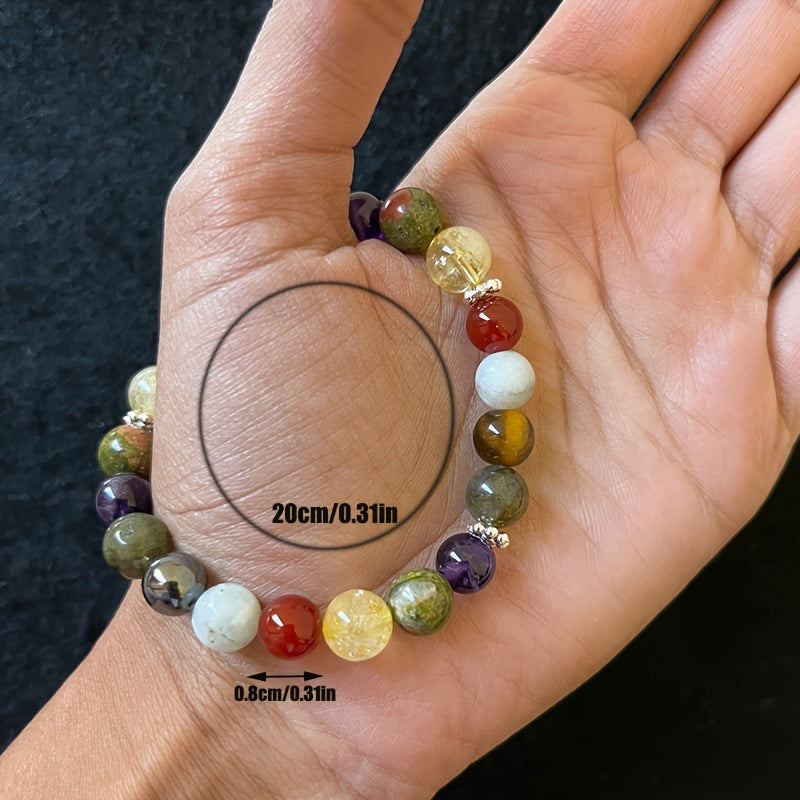 Popular Colored Stone Crystal Opal Beads Bracelet