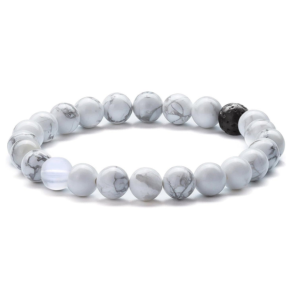 Tiger Eye Volcanic Rock Yoga Beaded Bracelet
