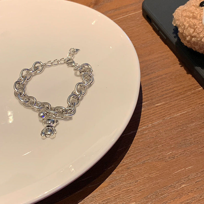 Hand Chain With Bear, Silvery Color,Only Self-pickup Is Supported, And The Displayed Prices Are All Self-pickup Prices