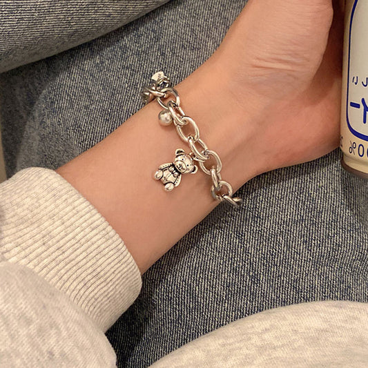 Hand Chain With Bear, Silvery Color,Only Self-pickup Is Supported, And The Displayed Prices Are All Self-pickup Prices
